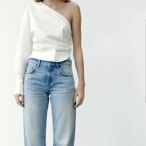 Zara one shoulder top shirt